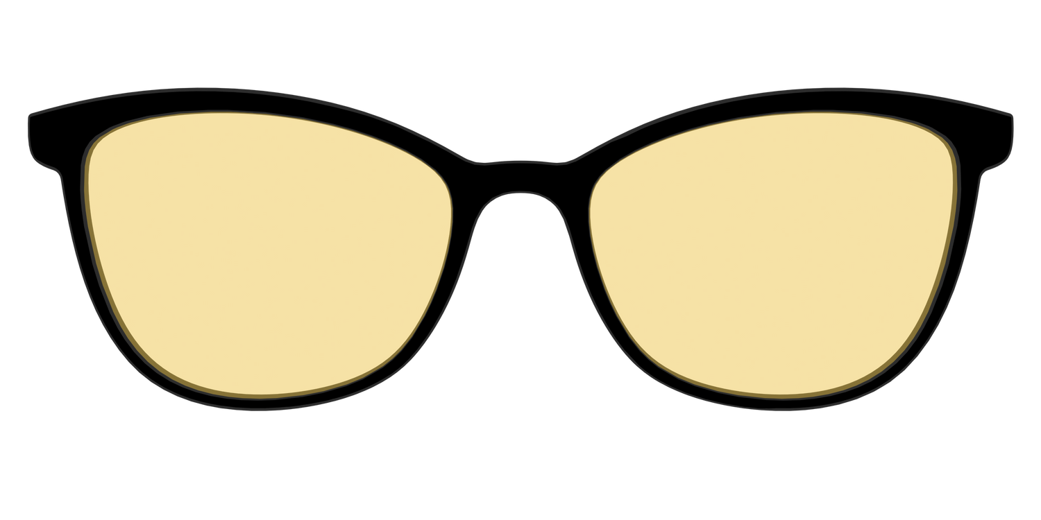 The Black With Citrine Yellow Lens - Front Top Image - Pair Eyewear
