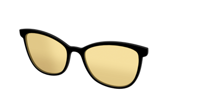 The Black With Citrine Yellow Lens - Angle Top Thumbnail - Pair Eyewear
