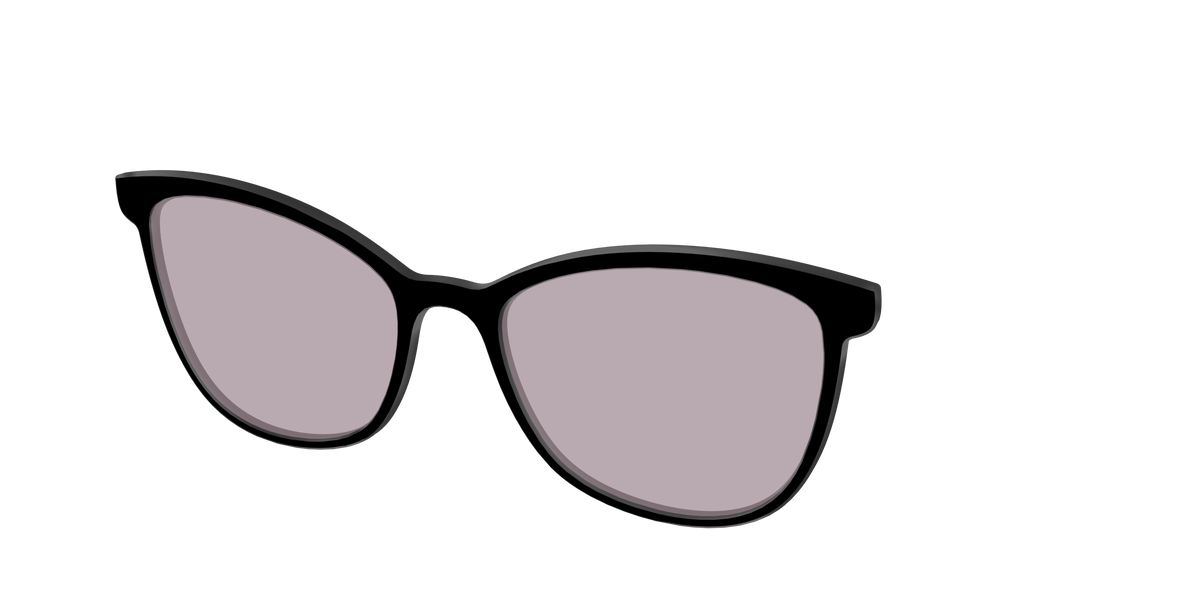 The Black with Gray Gaming lens - Angle Top Image - Pair Eyewear
