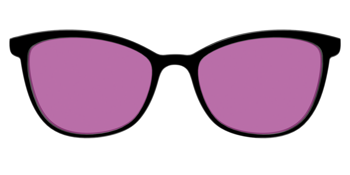 The Black with Violet Golf lens - Front Top Image - Pair Eyewear