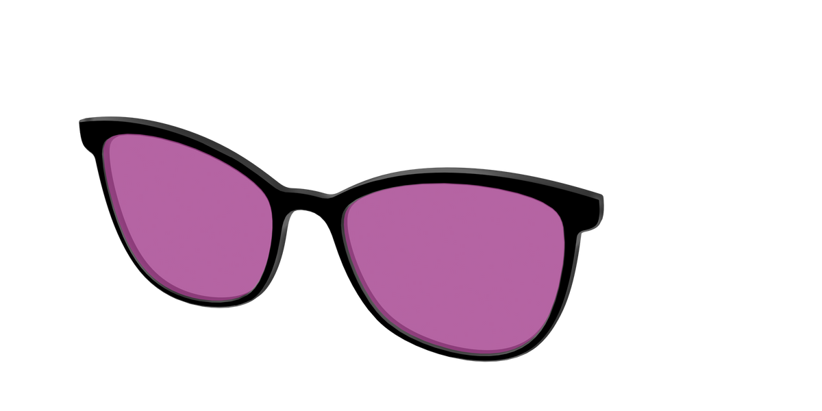 The Black with Violet Golf lens - Angle Top Image - Pair Eyewear