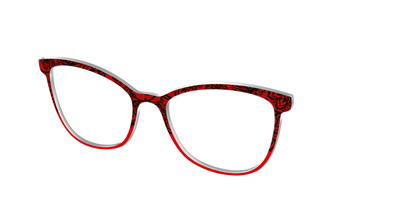 The Blood Red Lace Split - Angle Top Thumbnail - Pair Eyewear