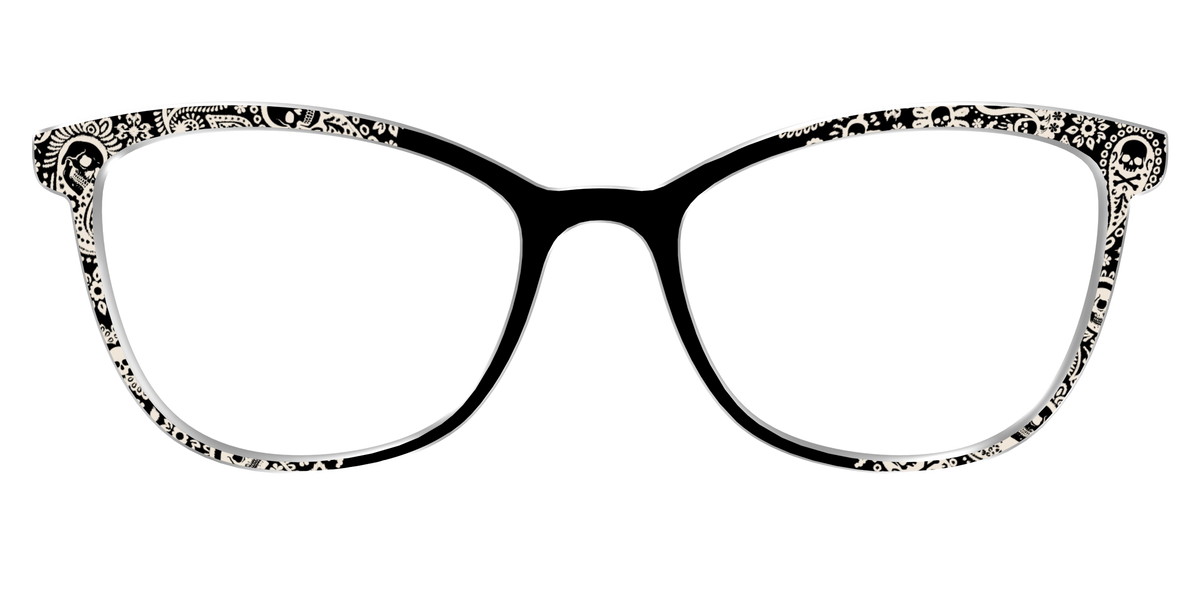 The Bone White Paisley - Front Top Image - Pair Eyewear