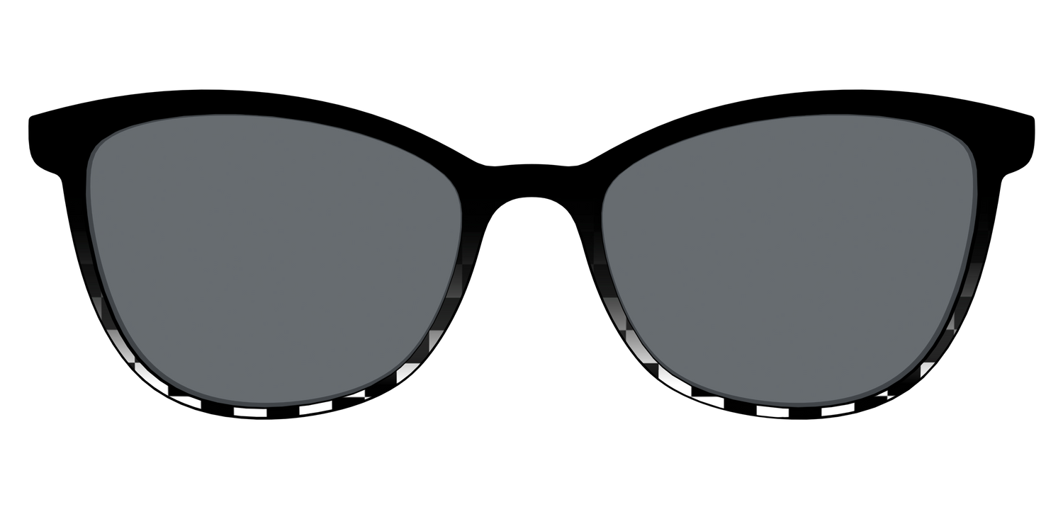 The Polarized Checkerboard Fade Sun Top - Front Top Image - Pair Eyewear