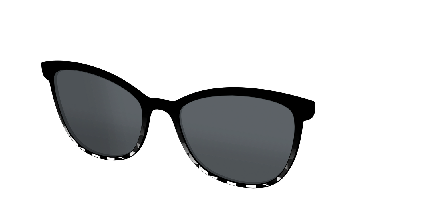 The Polarized Checkerboard Fade Sun Top - Angle Top Image - Pair Eyewear
