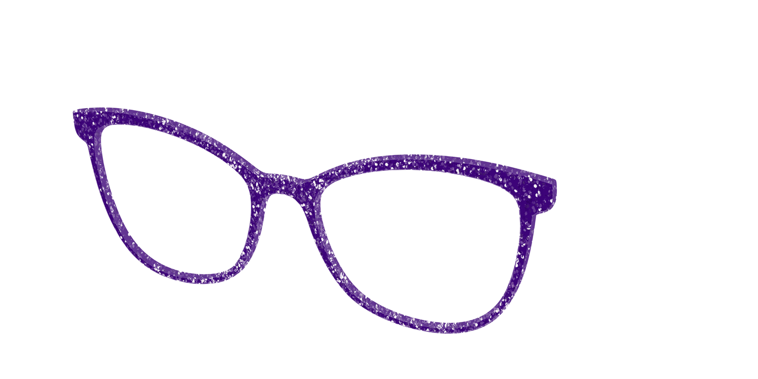 The Electric Purple Sparkle - Angle Top Image - Pair Eyewear