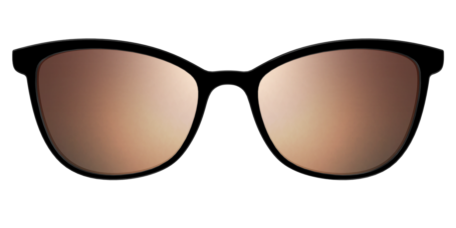 The Polarized Gold Reflective Sun Top - Front Top Image - Pair Eyewear