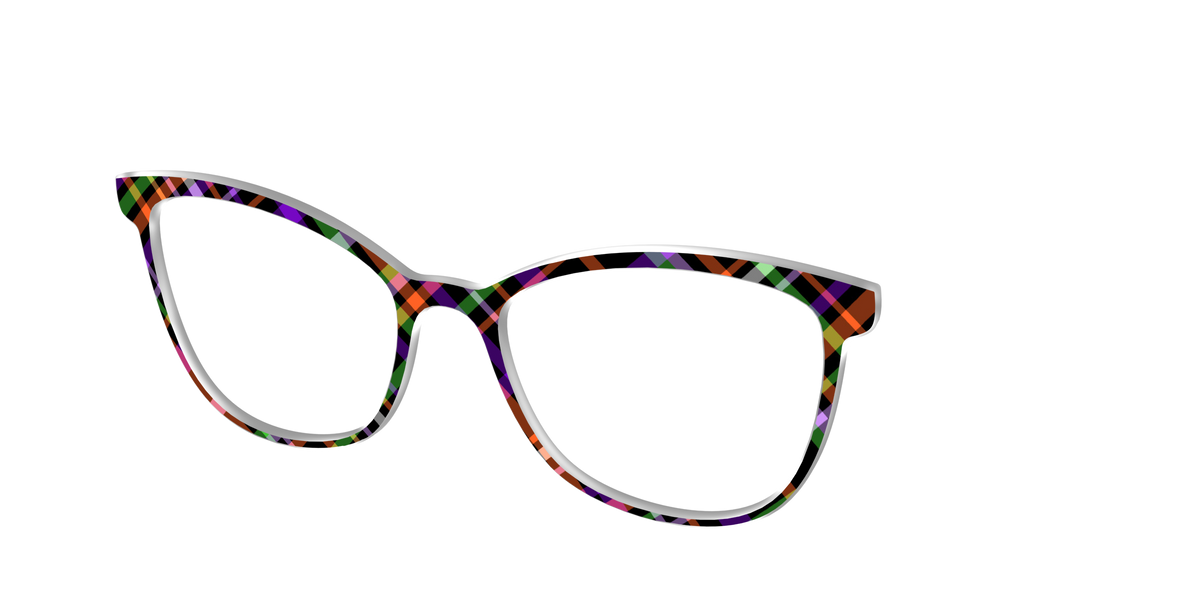 The Hexed Plaid - Angle Top Image - Pair Eyewear