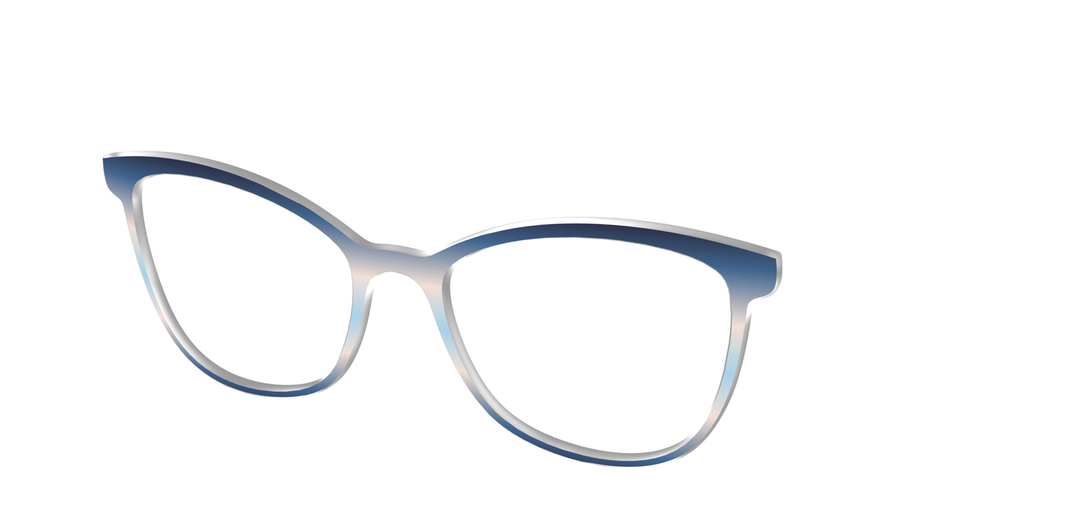 The Hydrangea Haze Gradient - Angle Top Image - Pair Eyewear