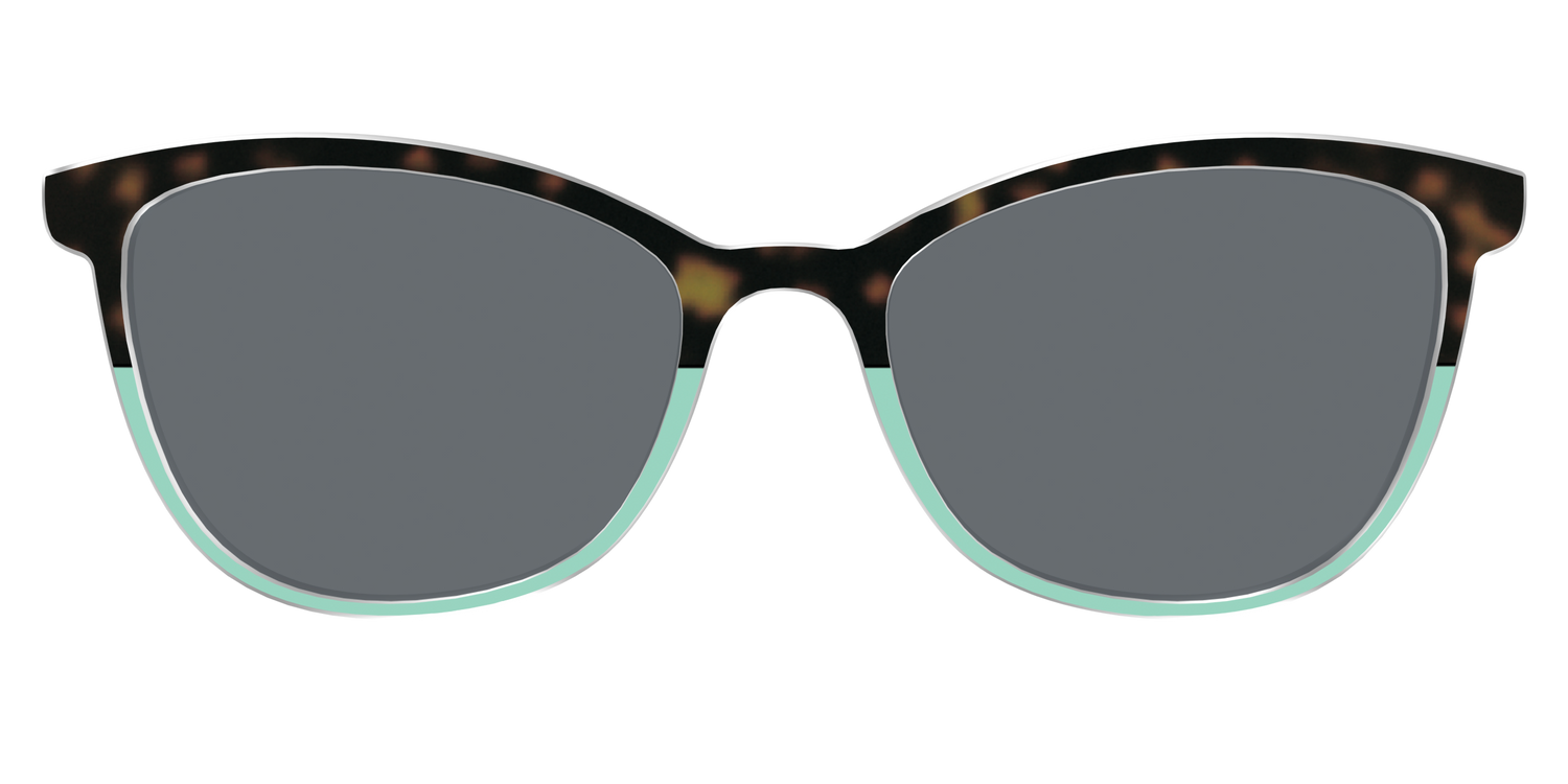 The Polarized Matcha Split Sun Top - Front Top Image - Pair Eyewear