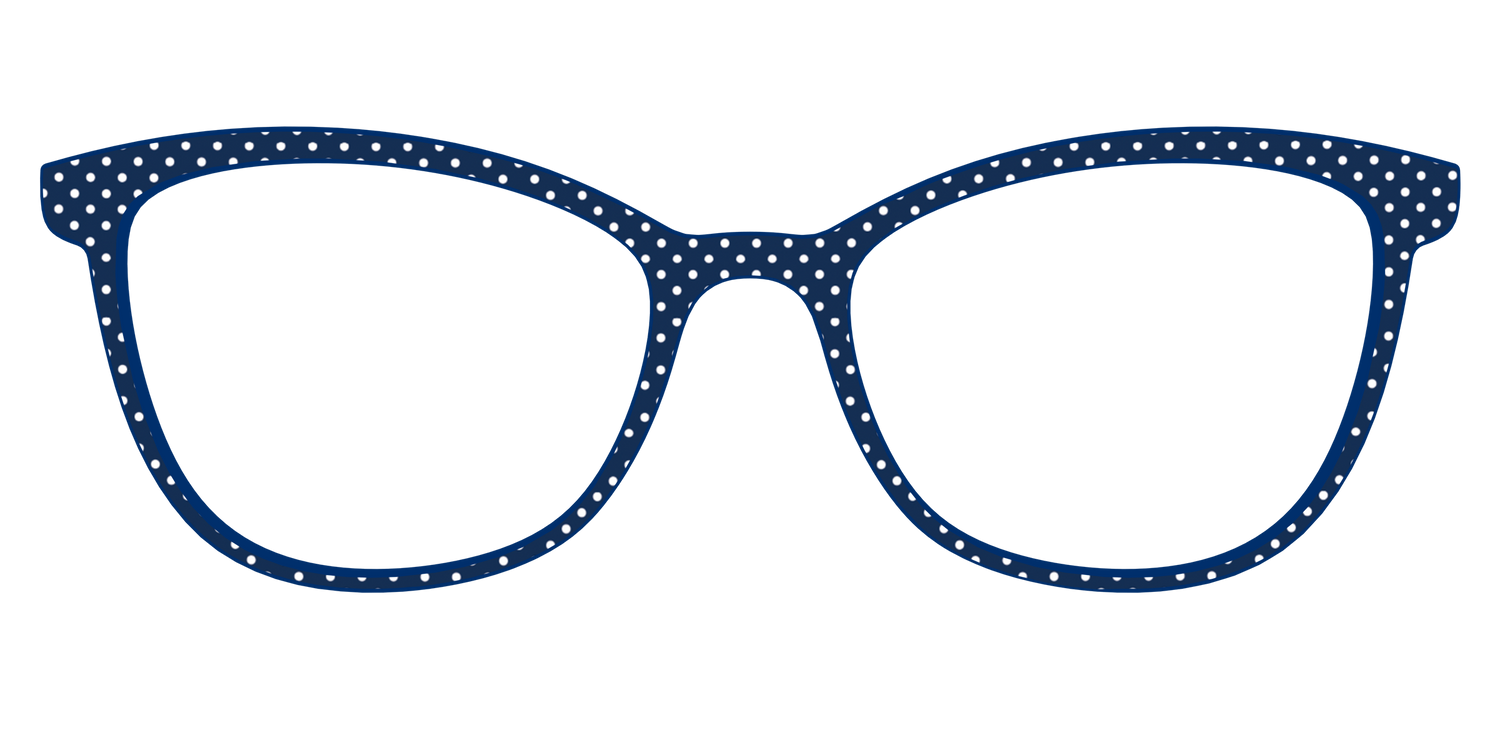 The Navy Pin Dot - Front Top Image - Pair Eyewear