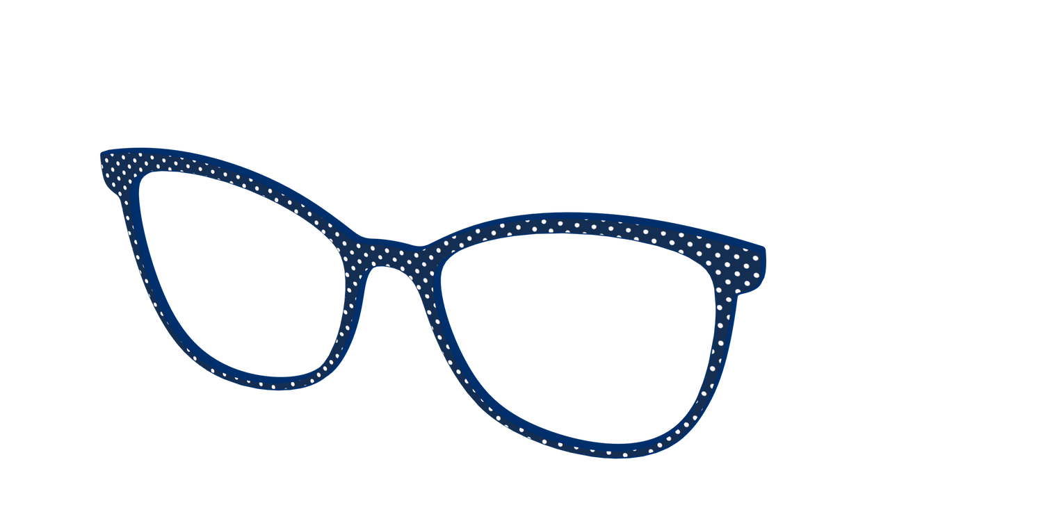 The Navy Pin Dot - Angle Top Image - Pair Eyewear