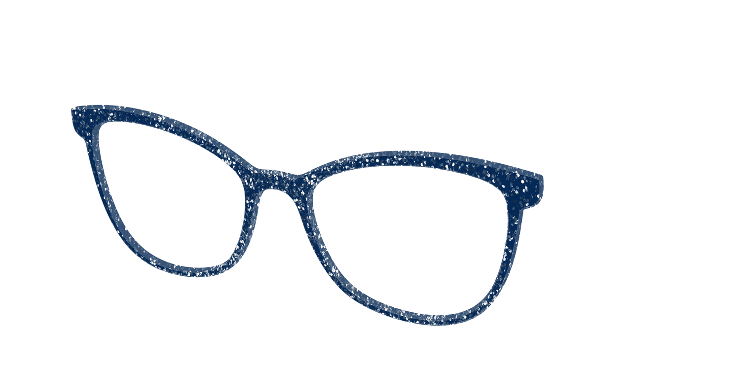 The Navy Sparkle - Angle Top Image - Pair Eyewear