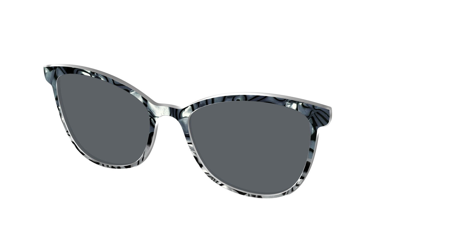 The Polarized Zebra Pearl Split Sun Top - Angle Top Image - Pair Eyewear