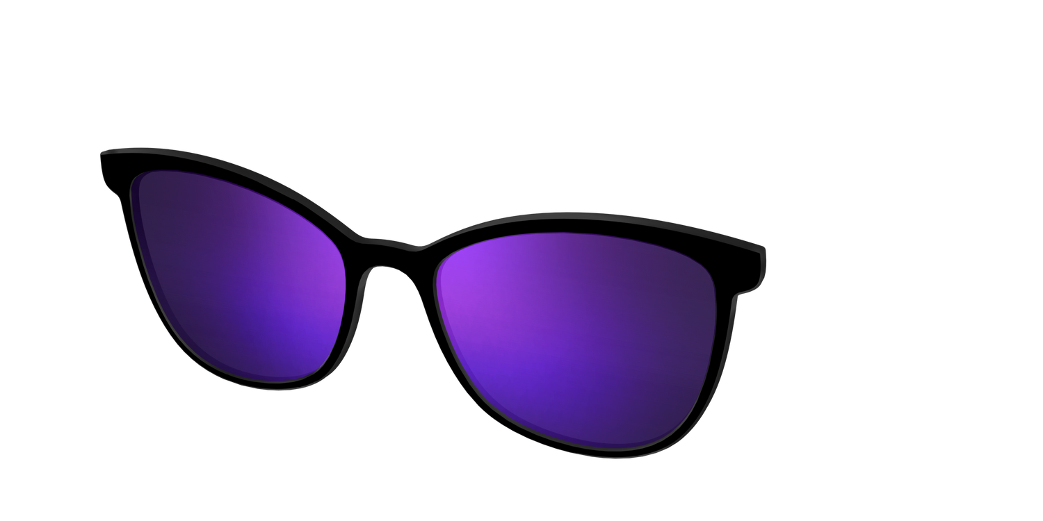 The Polarized Purple Reflective Sun Top - Angle Top Image - Pair Eyewear