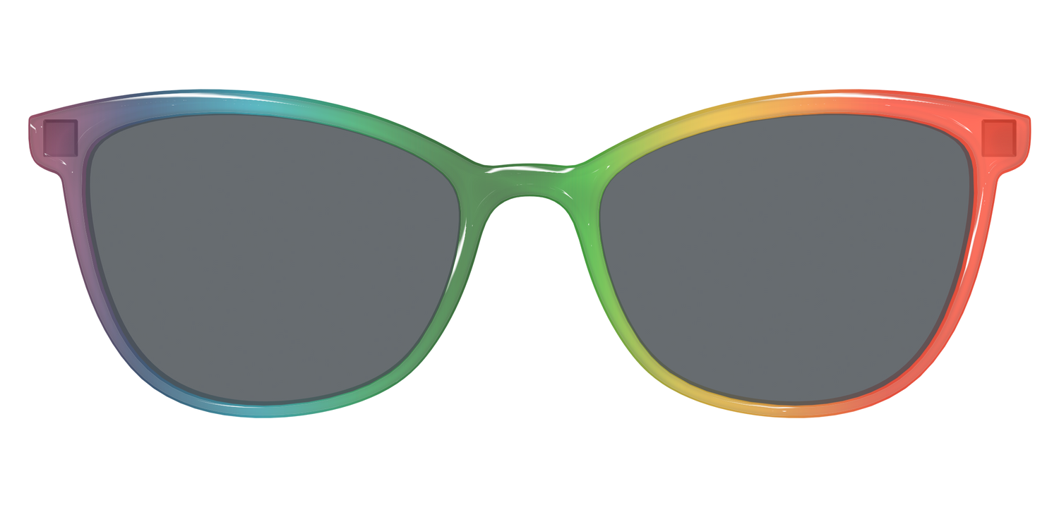 The Polarized Rainbow Gradient Sun Top - Front Top Image - Pair Eyewear
