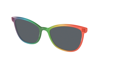 The Polarized Rainbow Gradient Sun Top - Angle Top Thumbnail - Pair Eyewear