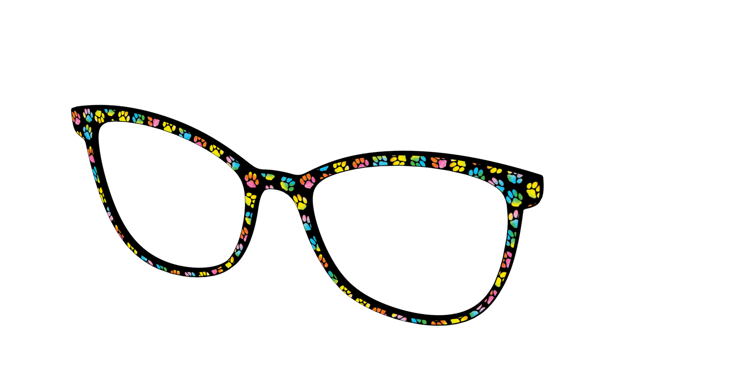 The Rainbow Paw Print - Angle Top Image - Pair Eyewear