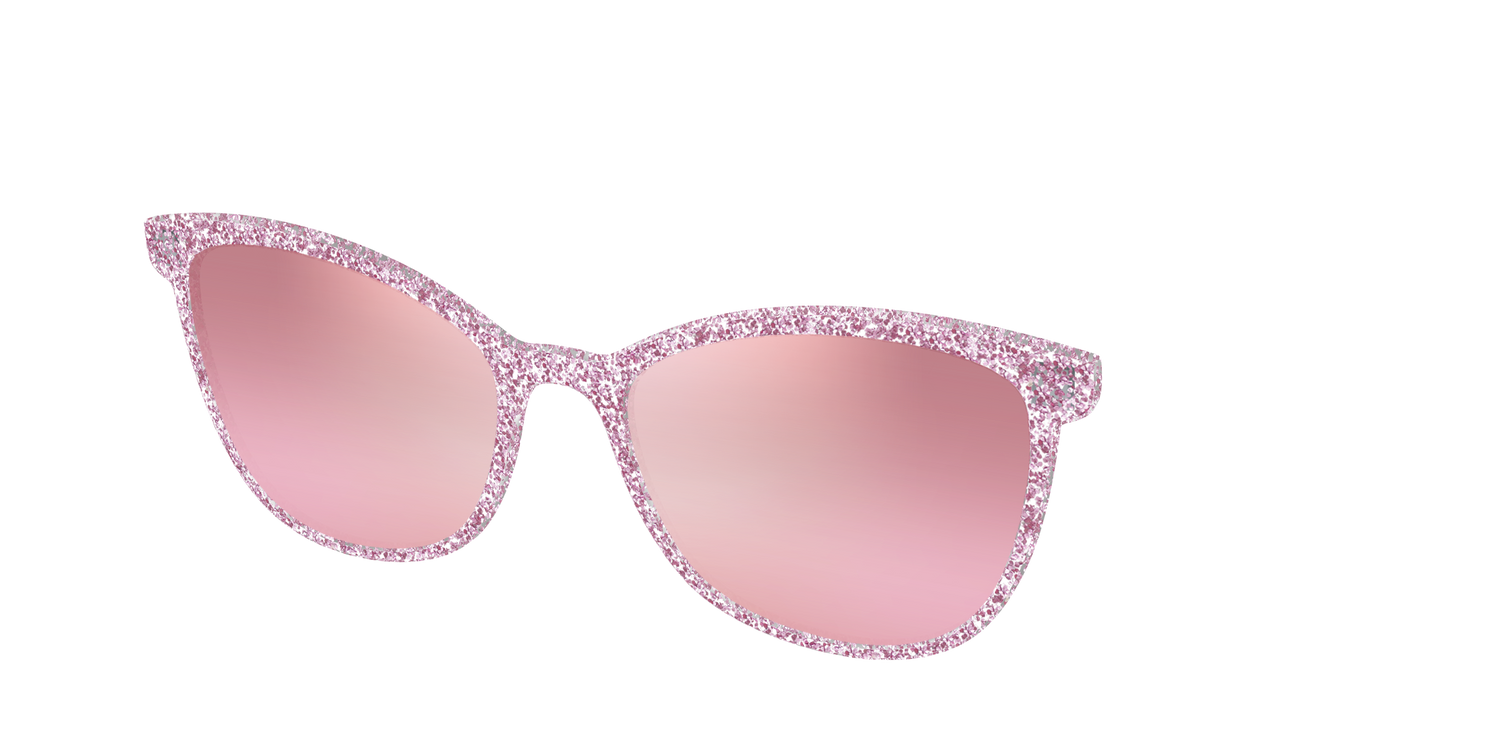 The Polarized Rose Gold Sparkle Sun Top - Angle Top Image - Pair Eyewear