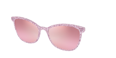 The Polarized Rose Gold Sparkle Sun Top - Angle Top Thumbnail - Pair Eyewear