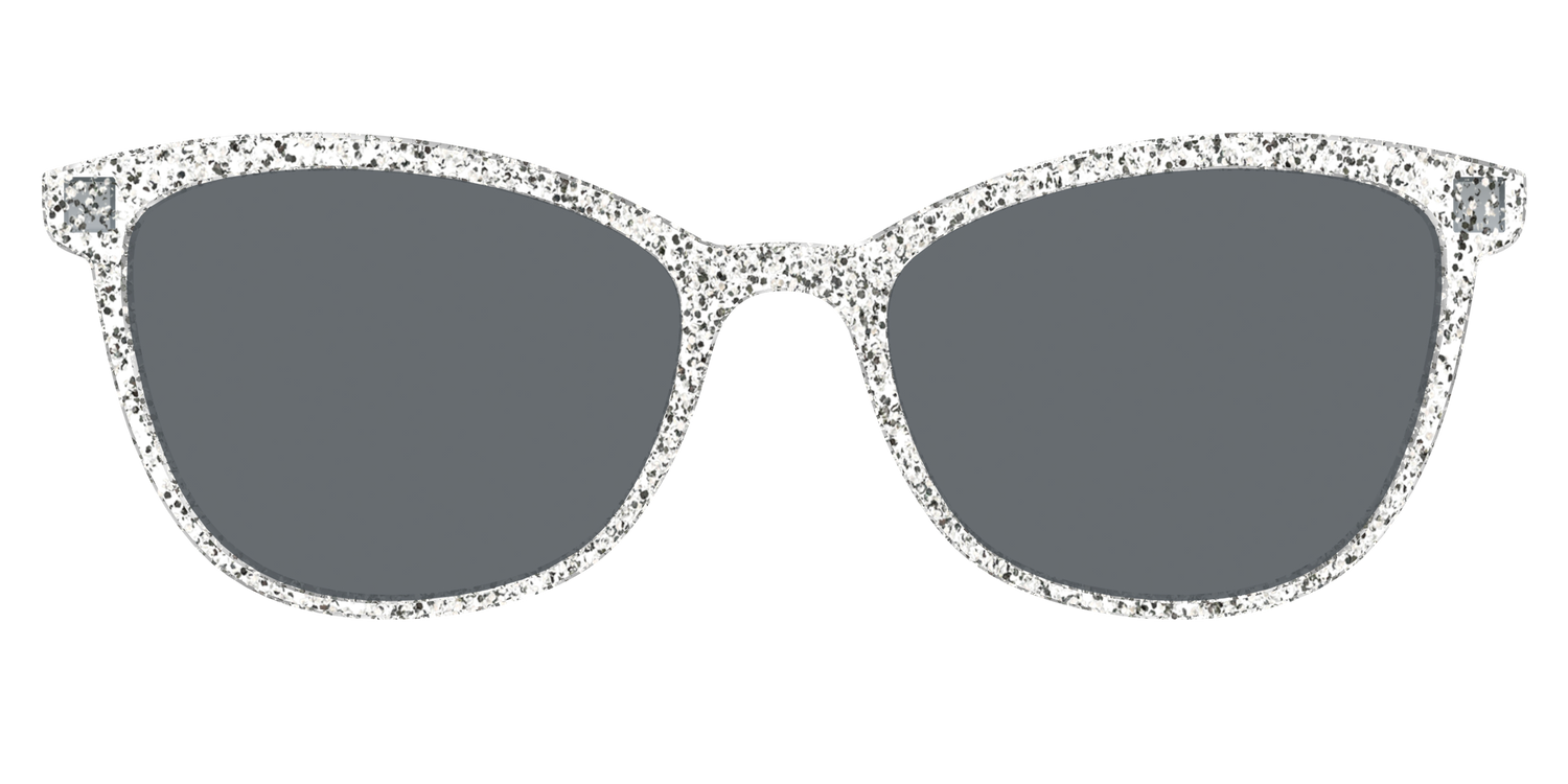 The Polarized Silver Sparkle Sun Top - Front Top Image - Pair Eyewear