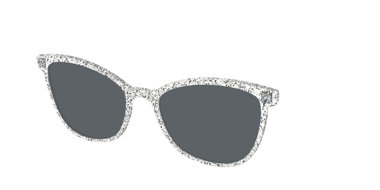The Polarized Silver Sparkle Sun Top - Angle Top Image - Pair Eyewear