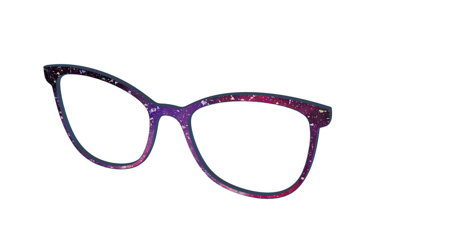 The Twilight Sky with Holographic Glitter - Angle Top Image - Pair Eyewear