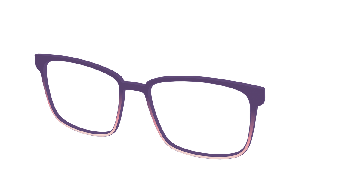 The Acai to Blush Gradient - Angle Top Image - Pair Eyewear