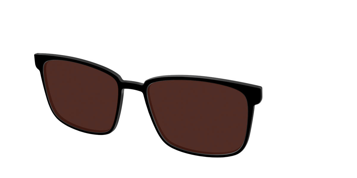 The Black with Brown Golf lens - Angle Top Image - Pair Eyewear