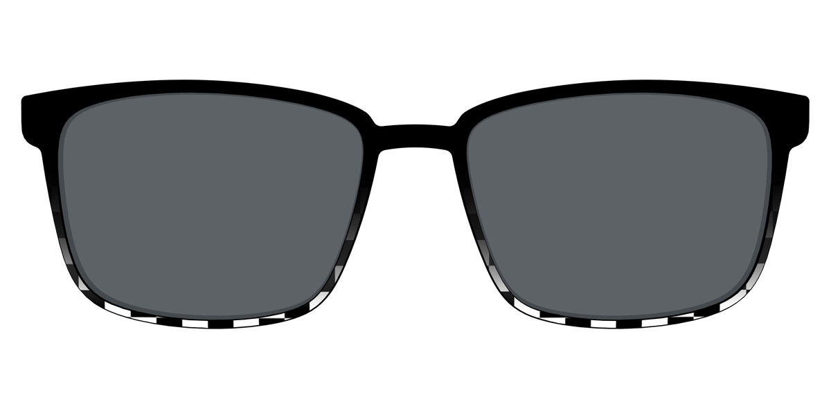 The Polarized Checkerboard Fade Sun Top - Front Top Image - Pair Eyewear