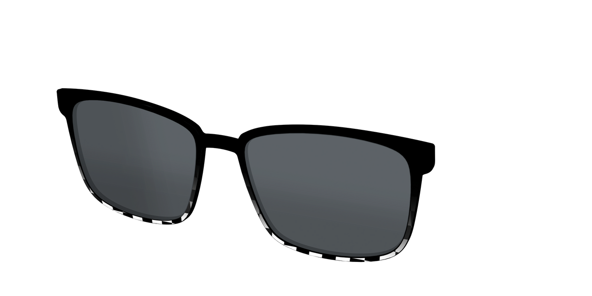 The Polarized Checkerboard Fade Sun Top - Angle Top Image - Pair Eyewear