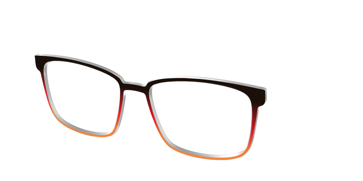 The Espresso to Pumpkin Gradient - Angle Top Image - Pair Eyewear