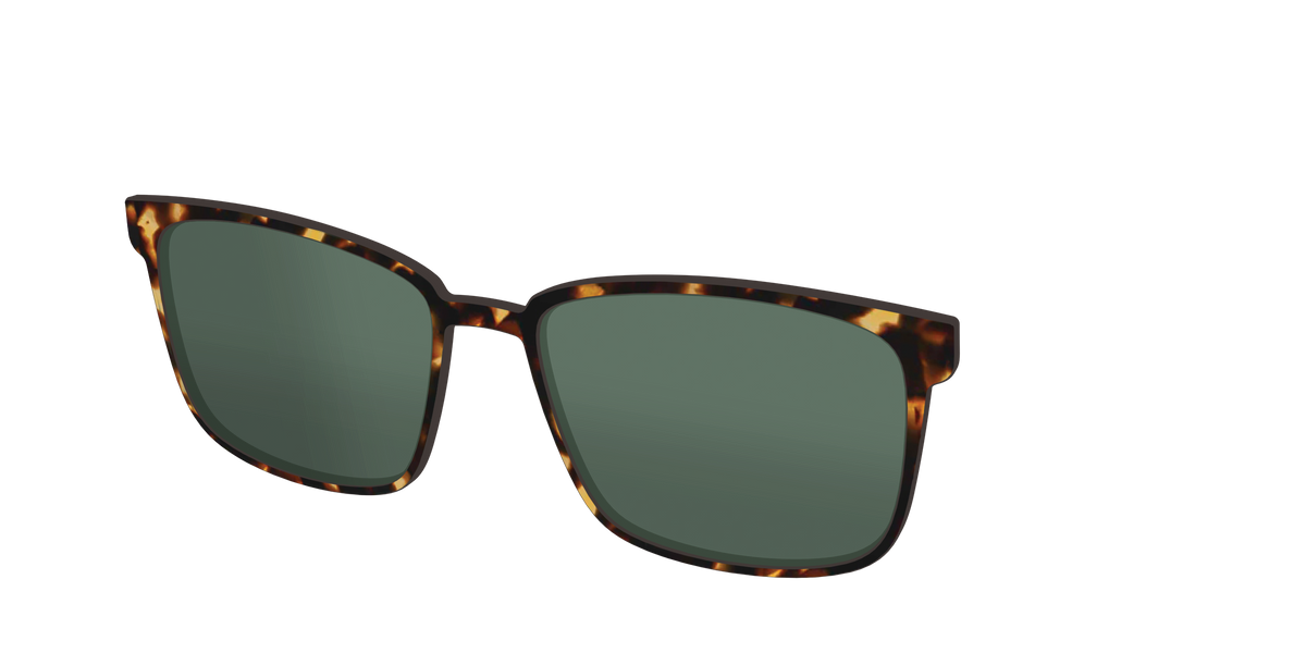 The Non-Polarized Green Tortoise Sun Top - Angle Top Image - Pair Eyewear