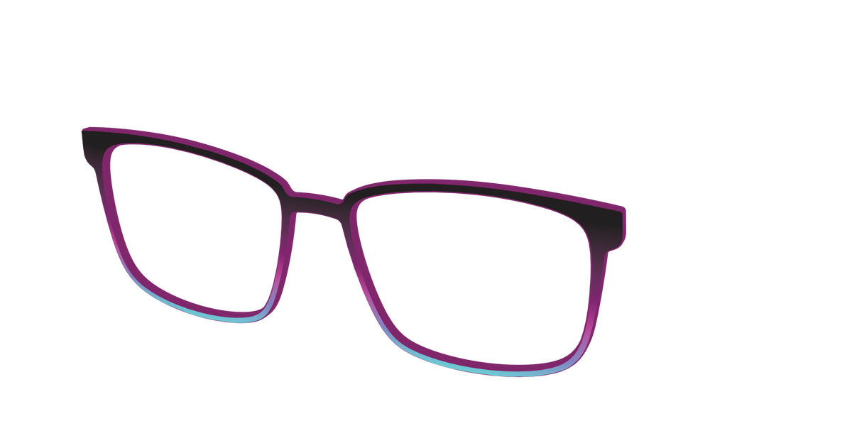 The Licorice to Seafoam Gradient - Angle Top Image - Pair Eyewear