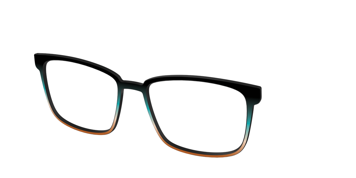 The Onyx to Rust Gradient - Angle Top Image - Pair Eyewear
