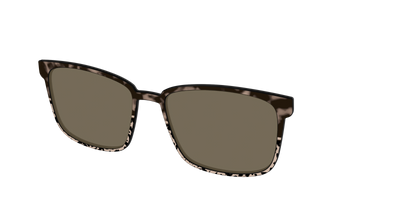 The Polarized Ink Blot Tortoise Split Sun Top - Angle Top Thumbnail - Pair Eyewear