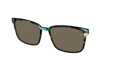 The Polarized Mirage Split with Gold Foil Sun Top - Angle Top Thumbnail - Pair Eyewear