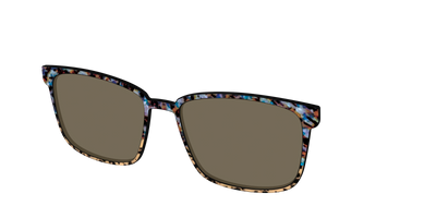 The Polarized Oasis Tortoise Split Sun Top - Angle Top Thumbnail - Pair Eyewear