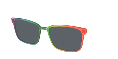 The Polarized Rainbow Gradient Sun Top - Angle Top Thumbnail - Pair Eyewear