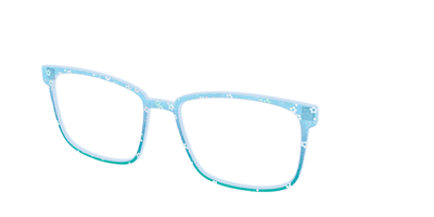 The Sky Blue Crystal with Daisy Glitter - Angle Top Thumbnail - Pair Eyewear