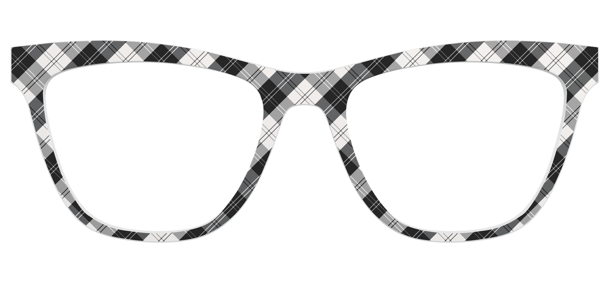 The B&W Plaid - Front Top Image - Pair Eyewear