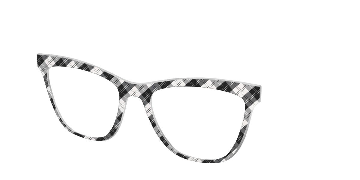 The B&W Plaid - Angle Top Image - Pair Eyewear