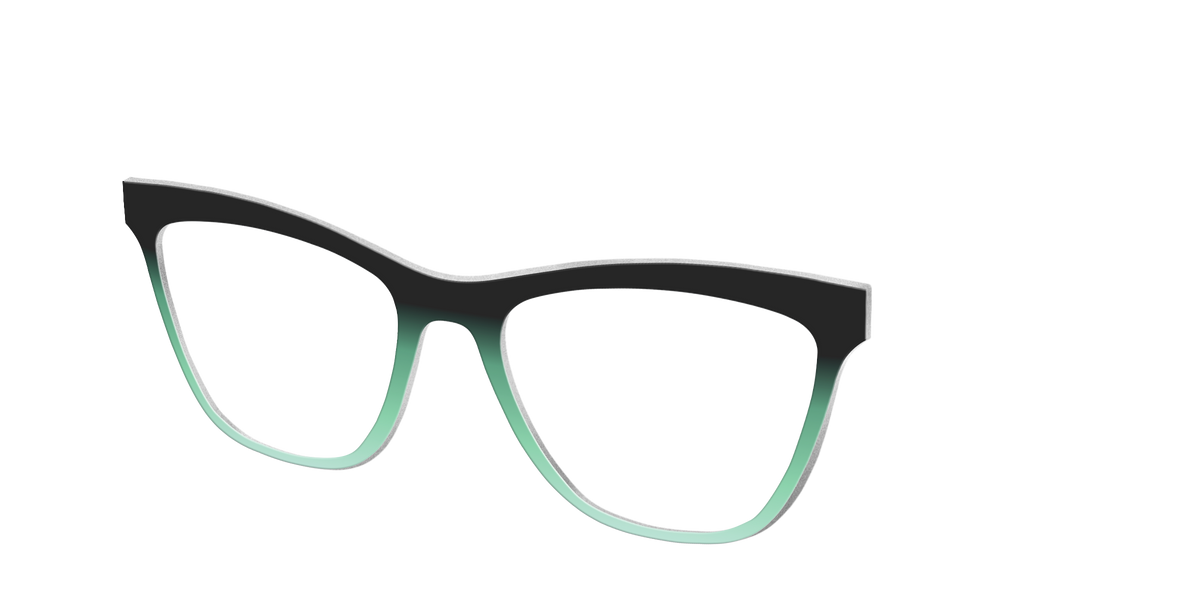 The Black to Spearmint Gradient - Angle Top Image - Pair Eyewear