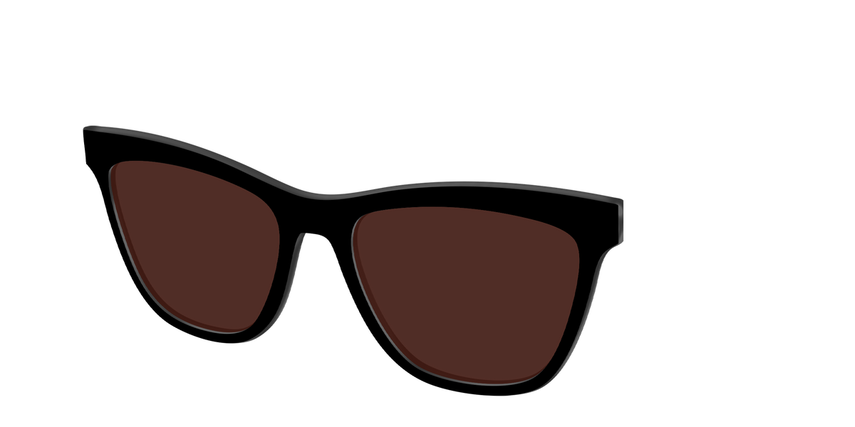 The Black with Brown Golf lens - Angle Top Image - Pair Eyewear