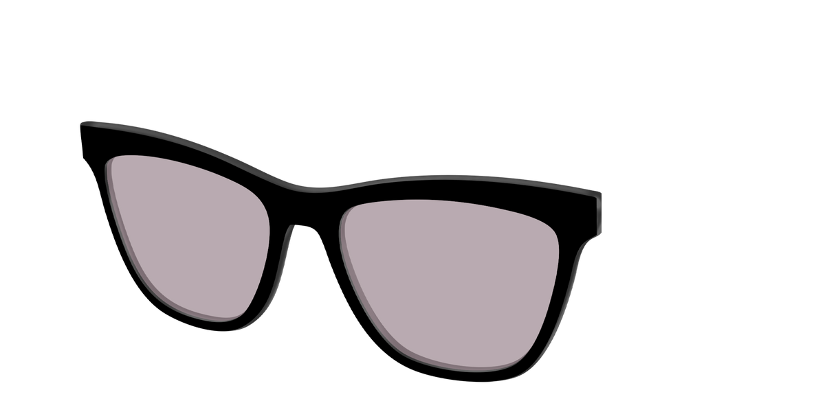 The Black with Gray Gaming lens - Angle Top Image - Pair Eyewear