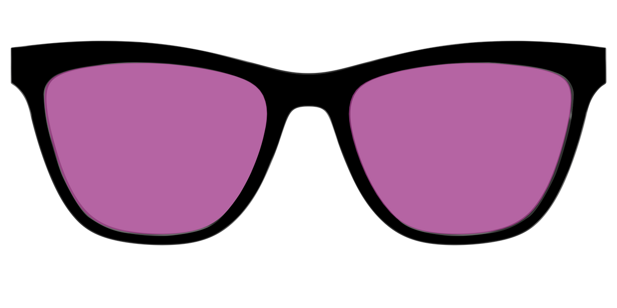 The Black with Violet Golf lens - Front Top Image - Pair Eyewear