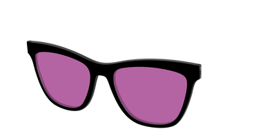 The Black with Violet Golf lens - Angle Top Thumbnail - Pair Eyewear