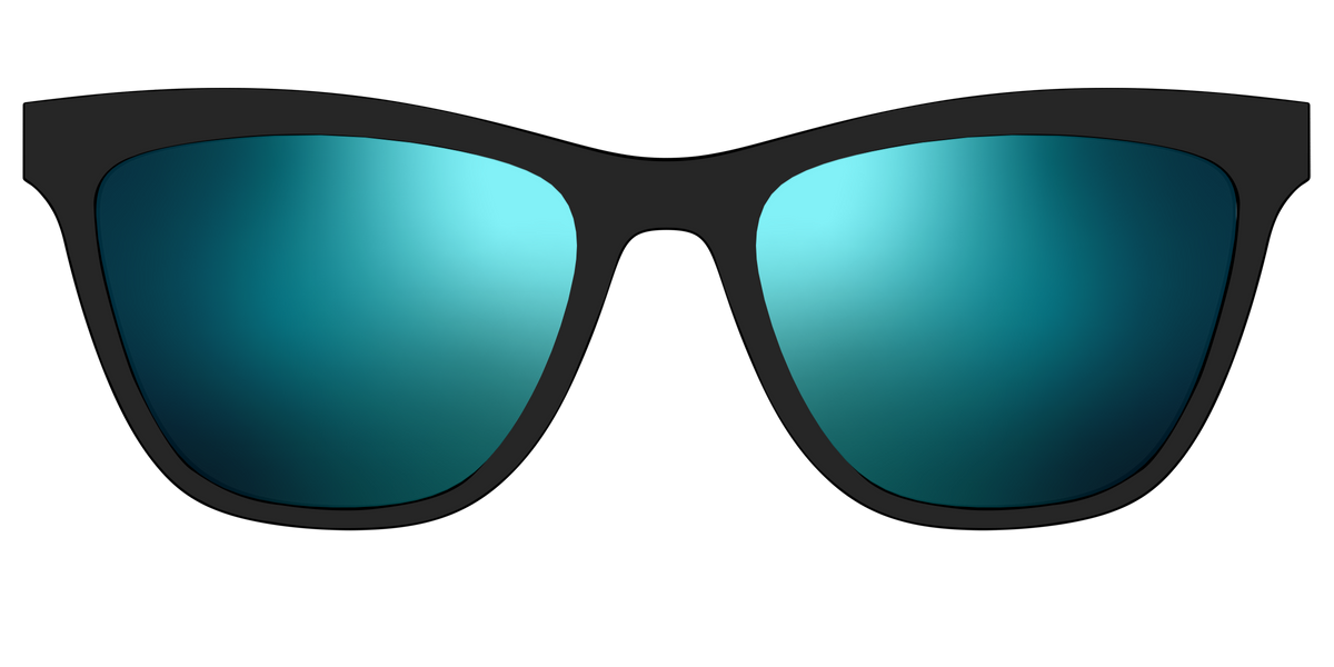The Polarized Blue Reflective Sun Top - Front Top Image - Pair Eyewear