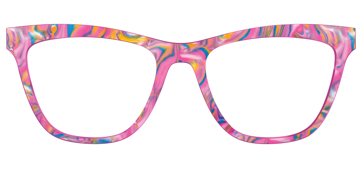 The Bubble Gum Pearl Marble - Front Top Image - Pair Eyewear