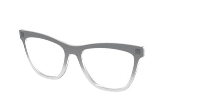 The Charcoal to Light Gray Gradient Crystal - Angle Top Thumbnail - Pair Eyewear